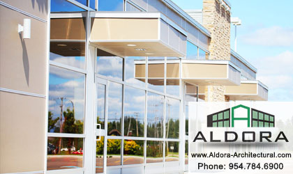 Aldora Aluminum-on demand-AIA HSW-Glass-Pre-glazed Impact Storefront-hurricane-resistant Windows