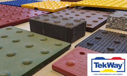 Tekway StrongGo-on demand-AIA HSW-ADA Guidelines for Detectable Warnings truncated domes tiles